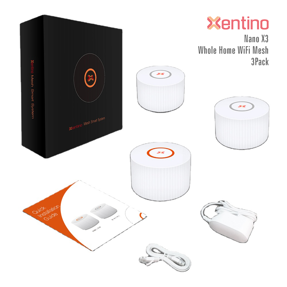 Xentino Nano X3 AC1200 Whole Home Mesh WiFi System (3Pack)..