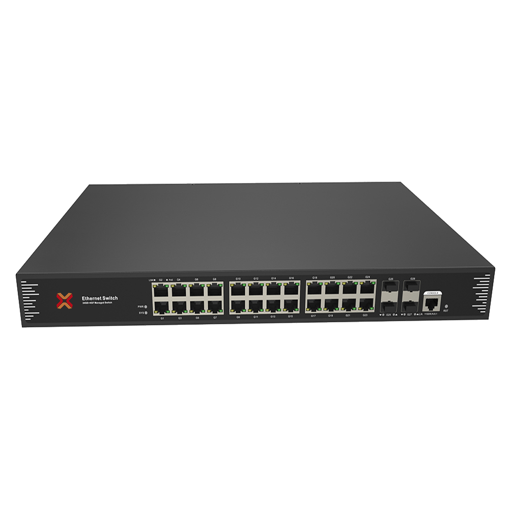 Xentino S2404GP 24Port Gigabit POE + 4Port SFP L2+ Managed Switch (400W).